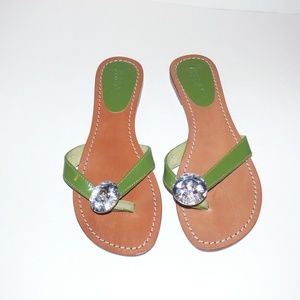 Green Jeweled Sandals